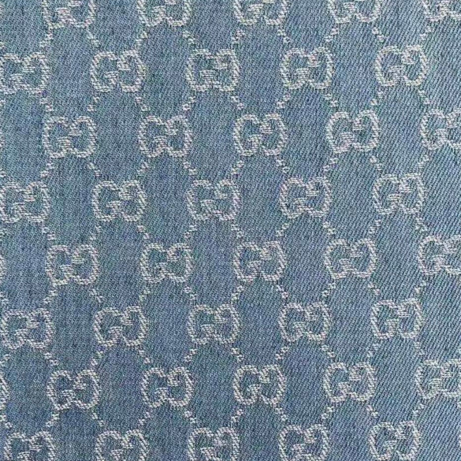 Designer Light Blue GG Denim 1 Yard