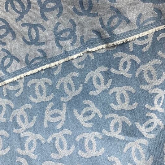 Designer Blue Chanel Denim 1 Yard