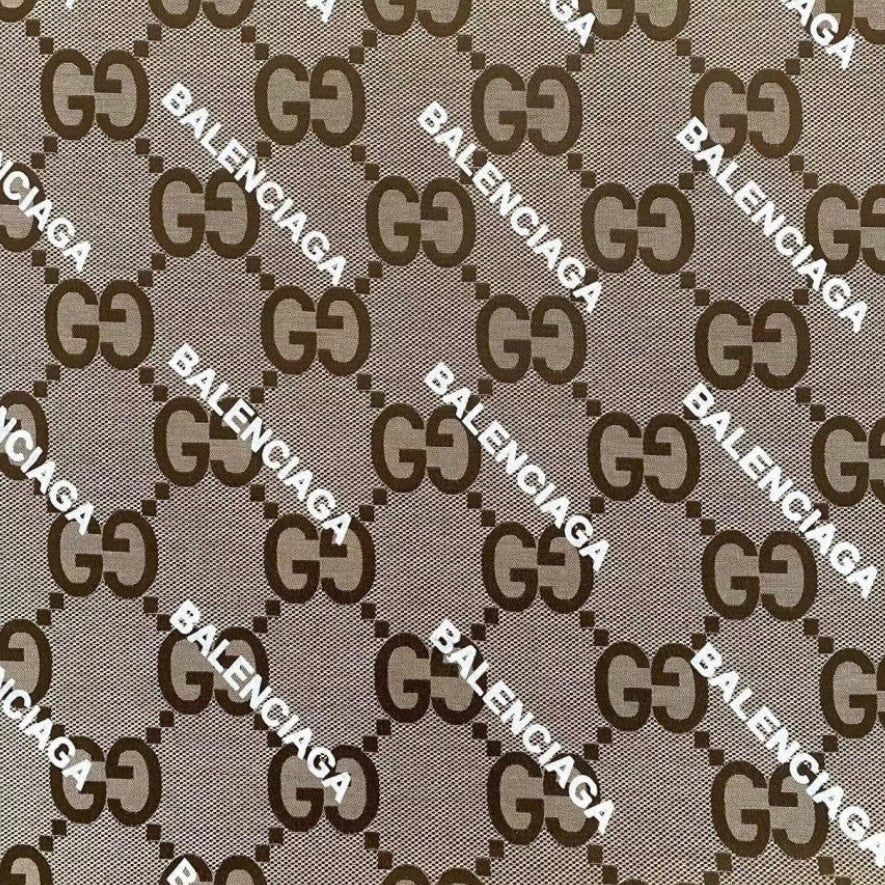 Designer Brown Balenciaga GG 1 Yard