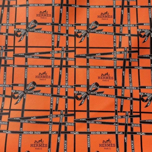 Designer Orange Hermes Classic 1 Yard