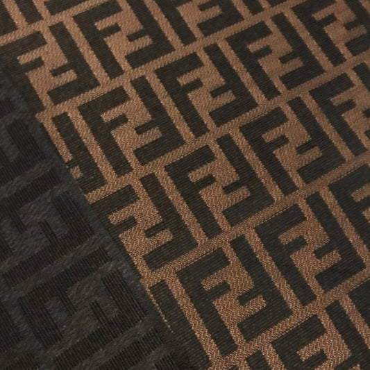 Designer Brown Fendi Denim 1 Yard