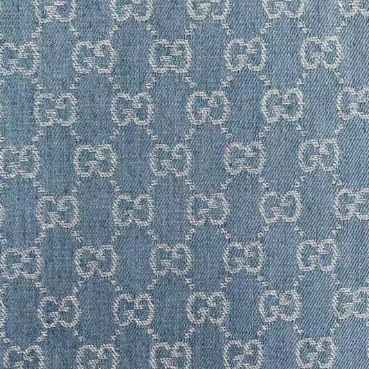 Designer Light Blue GG Denim 1 Yard
