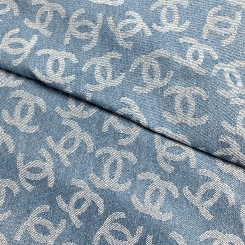 Designer Blue Chanel Denim 1 Yard