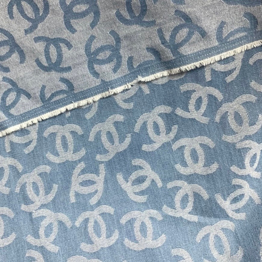 Designer Blue Chanel Denim 1 Yard