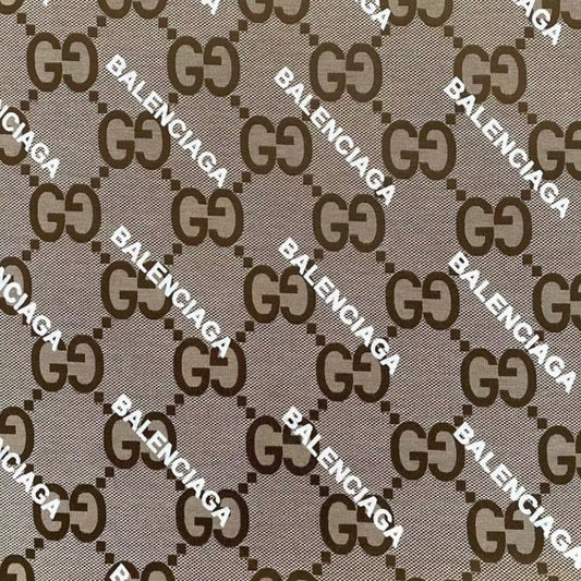 Designer Brown Balenciaga GG 1 Yard