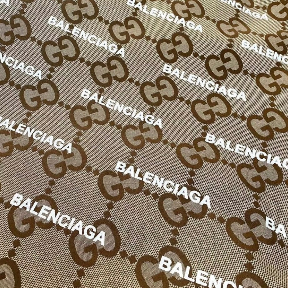 Designer Brown Balenciaga GG 1 Yard