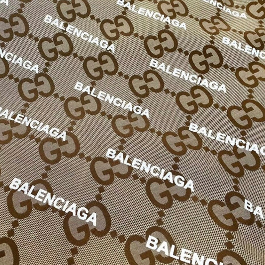 Designer Brown Balenciaga GG 1 Yard