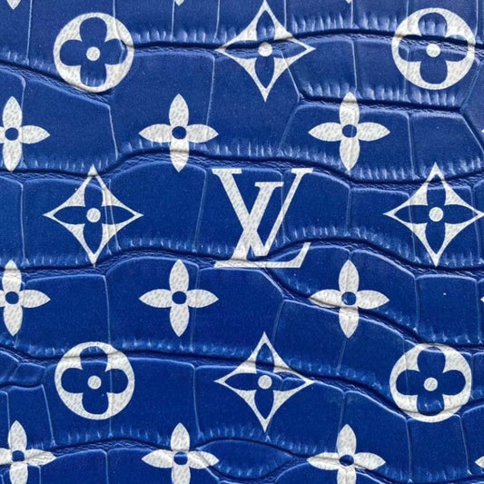Designer Blue Gator LV Classic 1 Yard