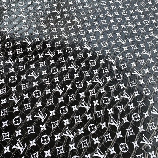 Designer Black Gator LV Classic 1 Yard