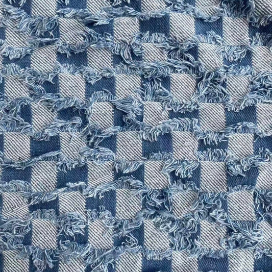 Designer Blue LV Denim 1 Yard