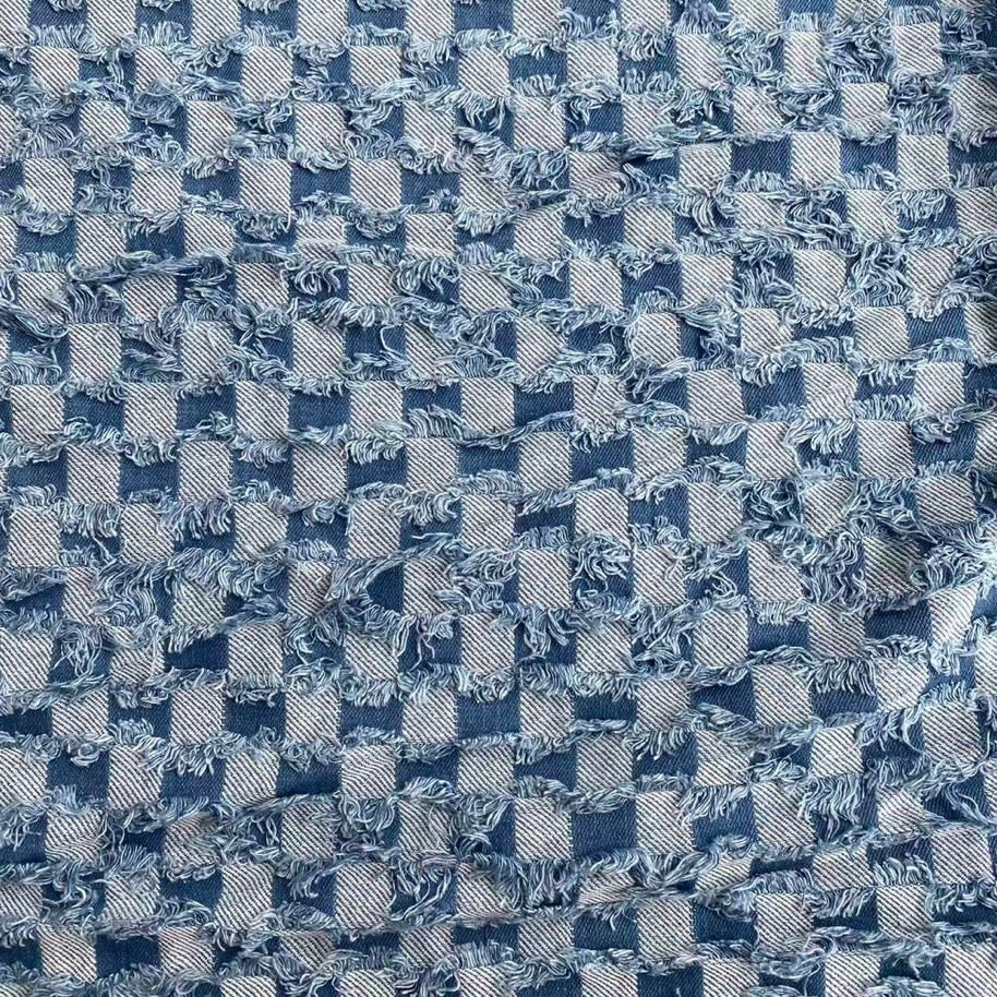 Designer Blue LV Denim 1 Yard